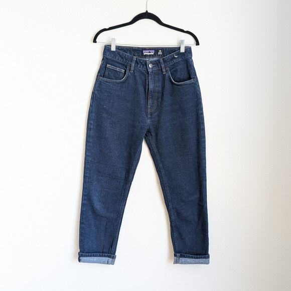 Patagonia Blue Denim Cropped High-rise Straight Leg Jeans, size 28 - Picture 1 of 10